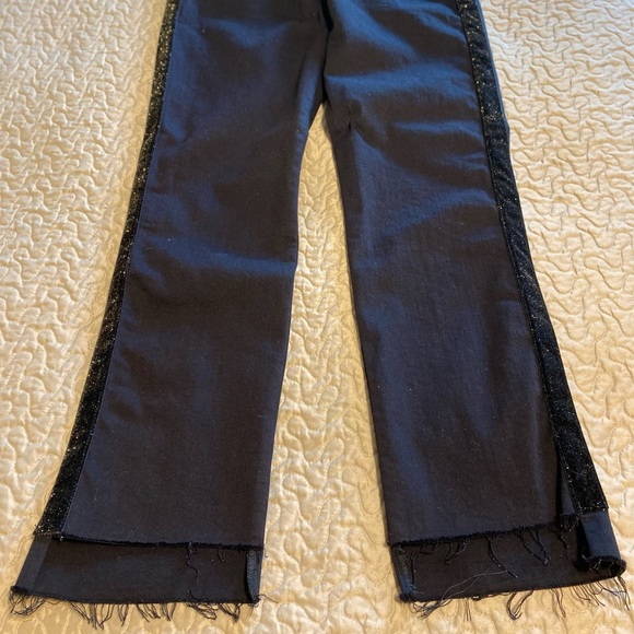 “FRAME” Le High Straight Glitter Stripe Jeans - Picture 9 of 16